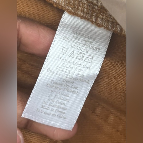 Everlane Jeans Women’s Size 8 Cropped Straight Regular Golden Yellow Denim - Picture 5 of 6